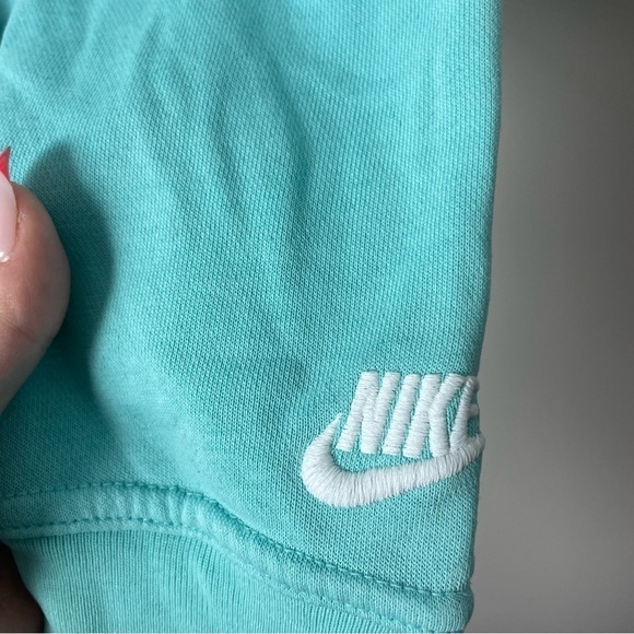 [Nike] Women's Blue Drawstring Waist Crewneck Pullover Sweatshirt TINY FLAWS - Picture 4 of 10